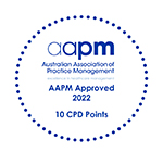AAPM CPD Approved 2022 logo